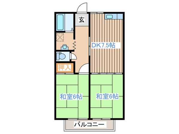 ハイツ柳の町Ａ棟の物件間取画像